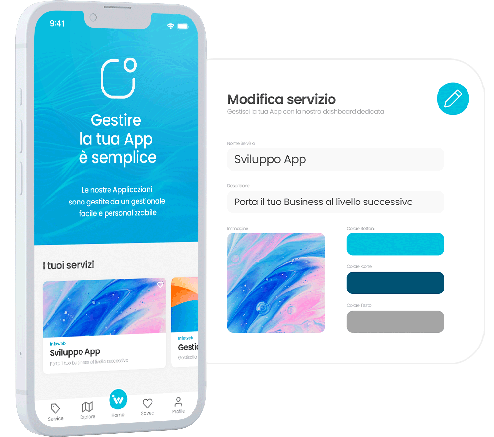 Mockup iphone e controllo per integrazione sviluppo app e gestionali in cloud a Chiasso